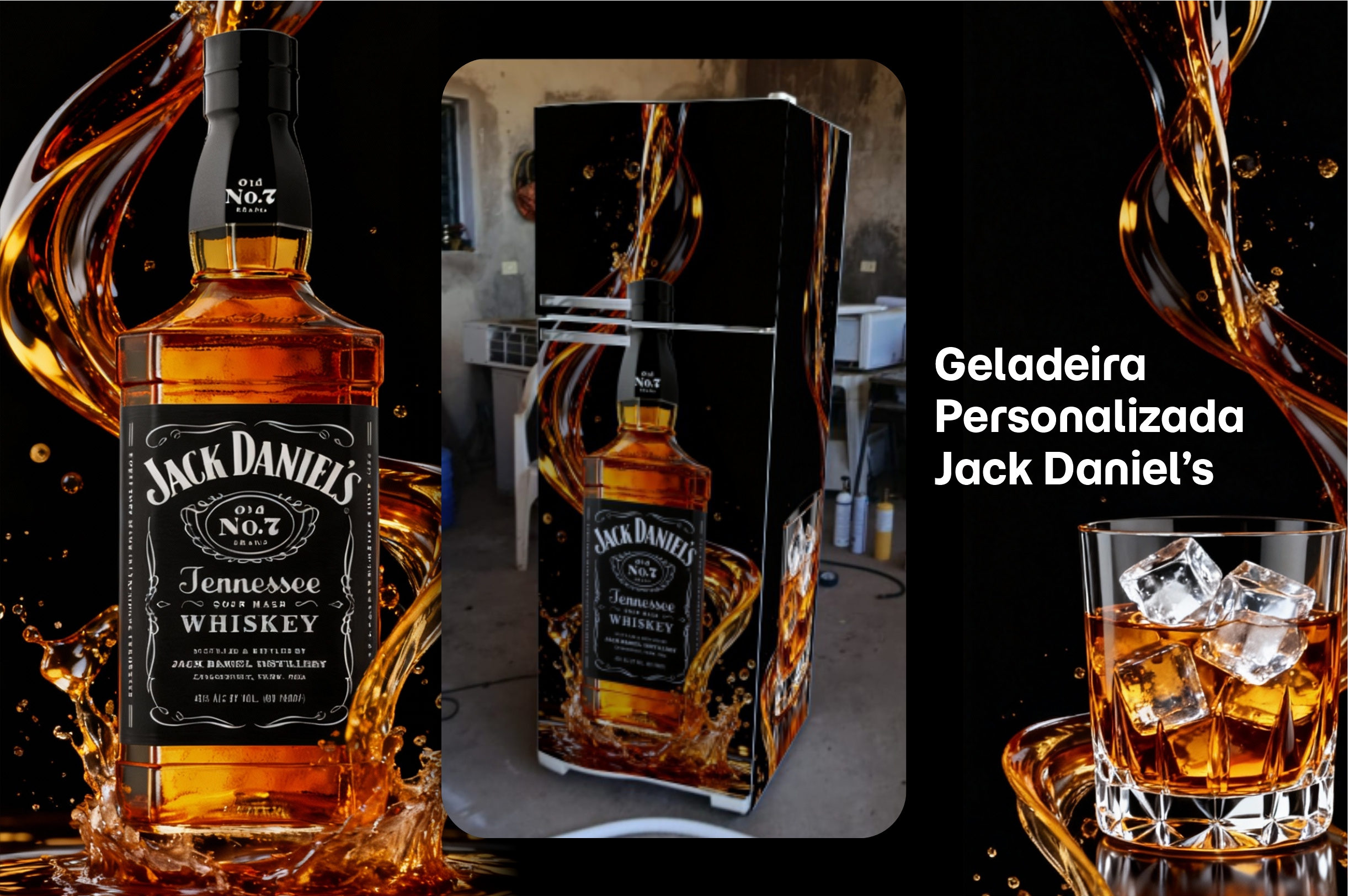 Geladeira Personalizada Jack Daniels